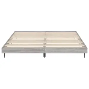 Berkfield Bed Frame Grey Sonoma 200x200 cm Engineered Wood