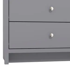 GFW Arianna 4 Drawer Chest with Mirror Cool Grey