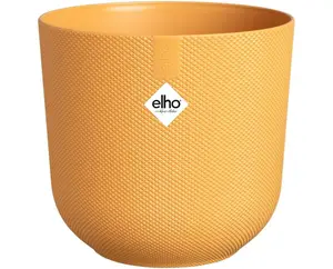 Elho Jazz Round 16cm Amber Yellow Recycled Plastic Plant Pot