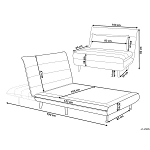 Beliani Modern Sofa Bed SETTEN Cream Velvet