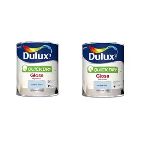 Dulux Quick Drying Gloss Mineral Mist 750Ml Pack of 2