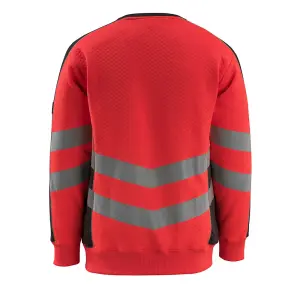 Mascot Safe Supreme Wigton Sweatshirt (Hi-Vis Red/Dark Anthracite)  (XX Large)