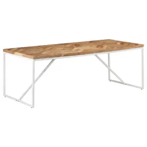 Byxbee Sled Dining Table Brown / White / 76cm H x 90cm W x 200cm L