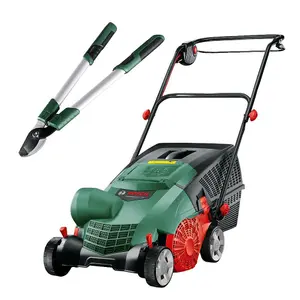 Bosch Verticut 1100W Verticutter Scarifier Lawnmower + Long Handled Loppers