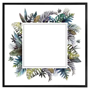 Square tropical border (Picutre Frame) / 16x16" / Oak