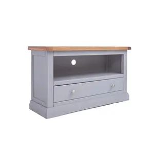 Rocca Grey 1 Drawer TV Cabinet Chrome Knob