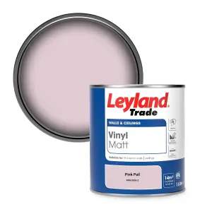 Leyland Trade Vinyl Matt Walls & Ceilings Emulsion Paint Pink Pail (PPG1050-2) 1L