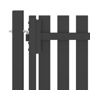 Berkfield Garden Fence Gate Steel 1x1.25 m Anthracite