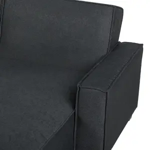 Corner Sofa ROMEDAL Graphite Grey Fabric Left Hand