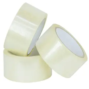 6 x Strong Sticky Clear Transparent 50mm x 66m Parcel Packaging Tape