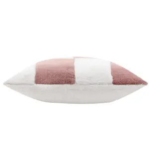 Heya Home Cozee Check Faux Fur Polyester Filled Cushion