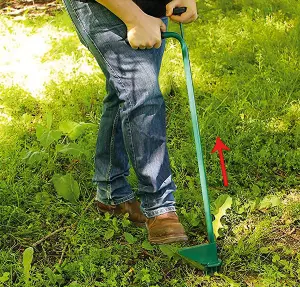 Long Handled Easy Weeder Killer Grabber - Lightweight - Easy Ejection Mechanism - Weed Puller Root Remover