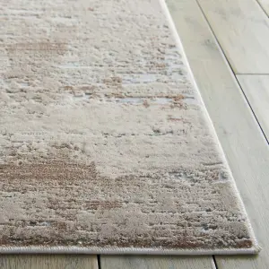 Beige Modern Luxurious Abstract Jute Latex Backing Easy to Clean Rug for Living Room Bedroom and Dining Room-240cm X 320cm