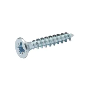 Diall Double-countersunk Zinc-plated Carbon steel Screw (Dia)4mm (L)25mm, Pack of 100