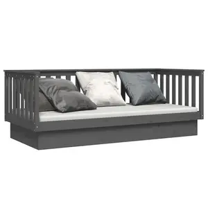 Berkfield Day Bed Grey 80x200 cm Solid Wood Pine