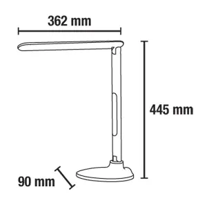 Luminosa Star LED Desk Lamp White 10W