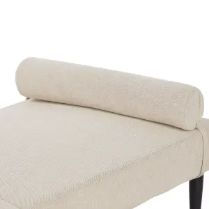 Fabric Chaise Lounge Beige MAURIAC