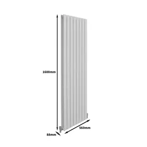 Designer Flat Radiator - 1600 x 560mm - White