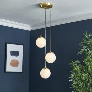 Harbour Studio Lucie Gold 3 Lamp Light pendant