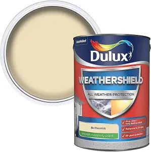 Dulux Weathershield Smooth Masonry Paint 5L Buttermilk