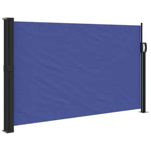 Berkfield Retractable Side Awning Blue 120x600 cm