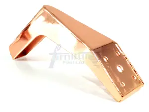 Set of 4 ROSE GOLD FURNITURE FEET METAL COPPER FURNITURE LEGS  SOFAS CHAIRS STOOLS 160mm HIGH PKC1001 PreDrilled