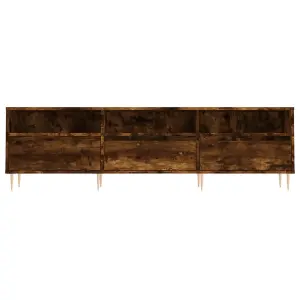 Berkfield TV Cabinet Smoked Oak 150x30x44.5 cm Engineered Wood