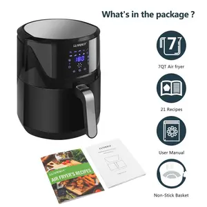 7 L Family Digital Touchscreen Air Fryer Black