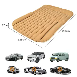 Costway 2 Person Inflatable Car Mattress w/ Air Pump & Storage Bag Portable Car Bed