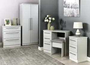 Sherwood Ready assembled Contemporary Matt Grey matt Double Wardrobe (H)1825mm (W)740mm (D)535mm