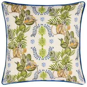 Wylder Valera Lagos Monkey Tropical Feather Filled Cushion