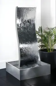 Primrose Double-Sided Curved Large Water Feature Wall Indoors H180cm