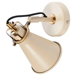 Set of 2 Metal Wall Lamps Beige MOYOLA