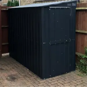 4 x 6 Pent Metal Garden Shed - Anthracite Grey (4ft x 6ft / 4' x 6' / 1.2m x 1.8m)