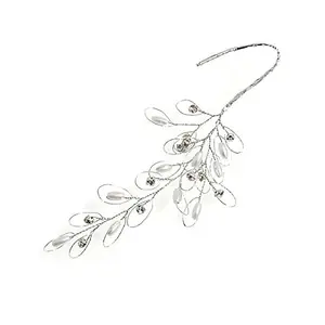 PickPearl Diamante Leaf8mmPack of 1ClearSilver