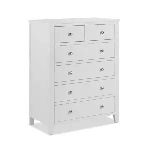 Brooklyn White 2 Over 4 Chest of Drawers