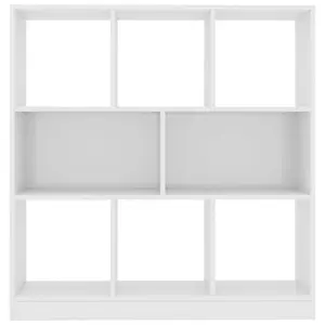 Katara 100cm H x 97.5cm W Standard Bookcase High Gloss White