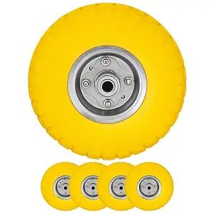 New 10" Pneumatic Sack Truck Trolley Wheel Barrow Yellow Tyre