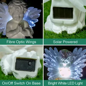 GardenKraft 12680 Solar Powered LED Angel Light