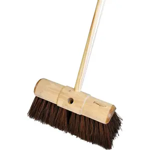 Hill Brush Industrial Stiff PVC Handle Yard Broom Red (330mm)