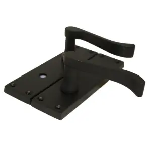 Door Handles Victorian Scroll Lever Bath Lock - Matt Black 150 x 40mm