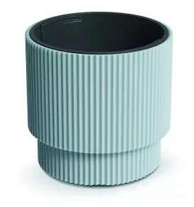 Plant Pots Flower Planter 7 Colours 2 sizes Tall Wavy Plastic Pot Boho Elegant Grey 30cm - 17L