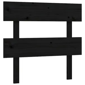 Berkfield Bed Frame with Headboard Black 100x200 cm Solid Wood