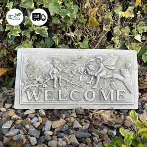 Fairy Design 'Welcome' Wall Plaque