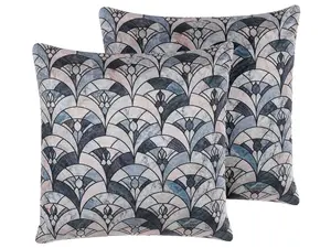 Set of 2 Cushions KOODAL 45 x 45 cm Geometric Multicolour