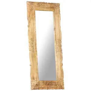 Berkfield Mirror 110x50 cm Solid Mango Wood