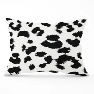 Black Leopard Print Cushions 33cm x 48cm