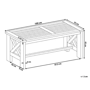 Garden Table Wood White BALTIC