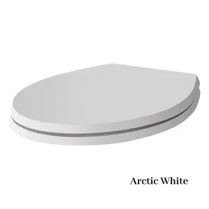 UK Homeliving Avalon Classic Comfort Height Close coupled Toilet Pan, Cistern, Cistern Kit and Artic White Soft Close Seat