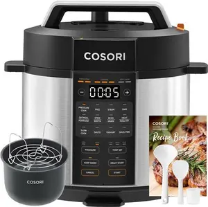 COSORI Pressure Cooker Electric 5.7L, Stainless Steel, 14 Functions, 9-In-1 Multi Cooker(Slow&Rice Cooker, Sous Vide, Cake Maker, Etc.), 70% Faster,